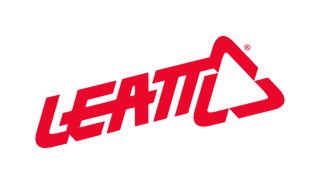 Leatt logo featuring the brand name in a minimalist, modern sans-serif font, often paired with their signature neck brace silhouette icon.