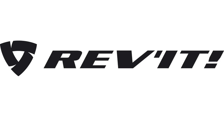 REV'IT! logo consisting of a stylized shield or 