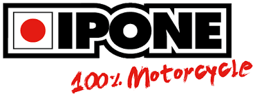 Ipone logo with a playful, high-energy design, representing 100% motorcycle-dedicated lubricants and care products.