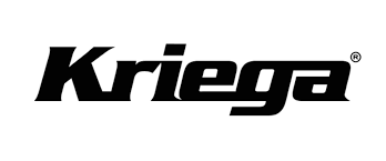 Kriega logo in a minimalist, technical font, representing the gold standard in waterproof motorcycle luggage and packs.