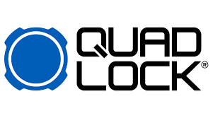 Quad Lock logo featuring the signature blue circular mounting icon, the world's most secure motorcycle phone mount.