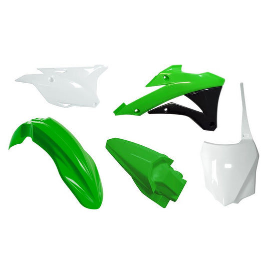 PLASTICS KIT RTECH 5 PIECE OEM COLOURS KAWASAKI KX85 14-21 KX100 14-21