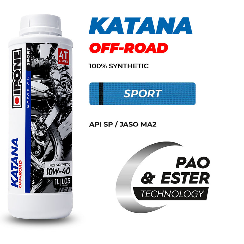 Load image into Gallery viewer, IPONE Katana Off Road - 100% Synthetic 4T Oil - Blue Belt in Sports Oil
