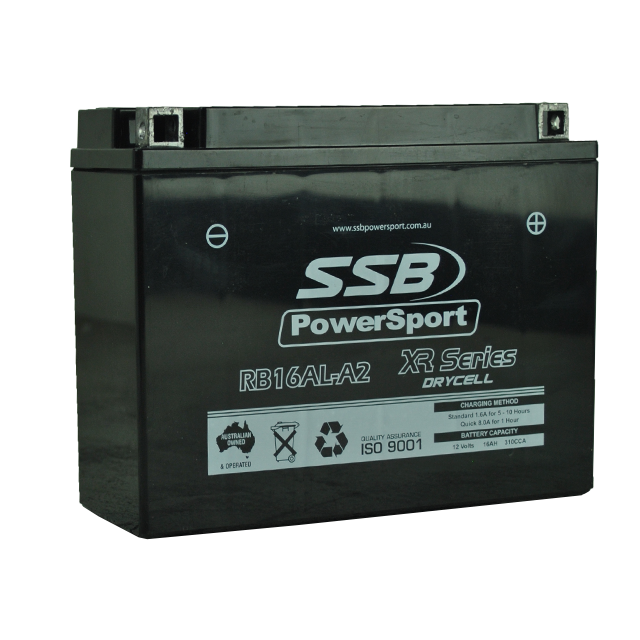 Load image into Gallery viewer, MOTORCYCLE AND POWERSPORTS BATTERY (YB16AL-A2) AGM 12V 16AH 270CCA BY SSB HIGH PERFORMANCE
