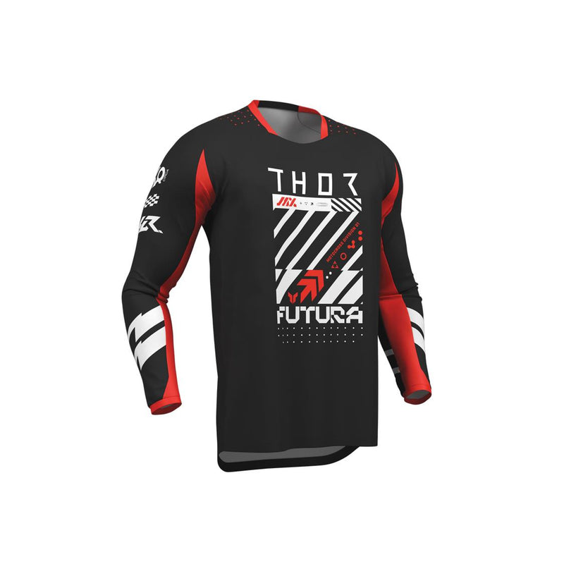 Load image into Gallery viewer, THOR YOUTH JERSEY LAUNCHMODE FUTURA BLACK/RED
