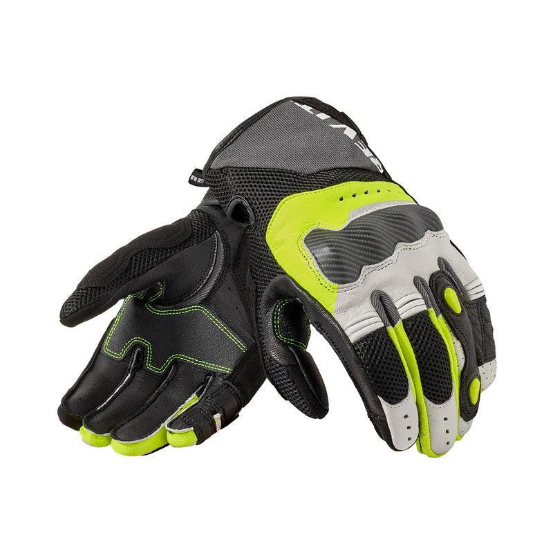 Load image into Gallery viewer, Gloves Blaze Light Grey-Neon Yellow
