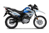 2026 Suzuki DR150 with blue and white design on a white background