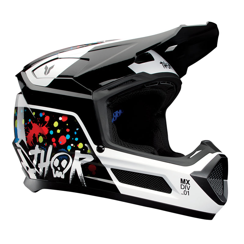Load image into Gallery viewer, THOR HELMET FLEET SPLAT BLACK YOUTH
