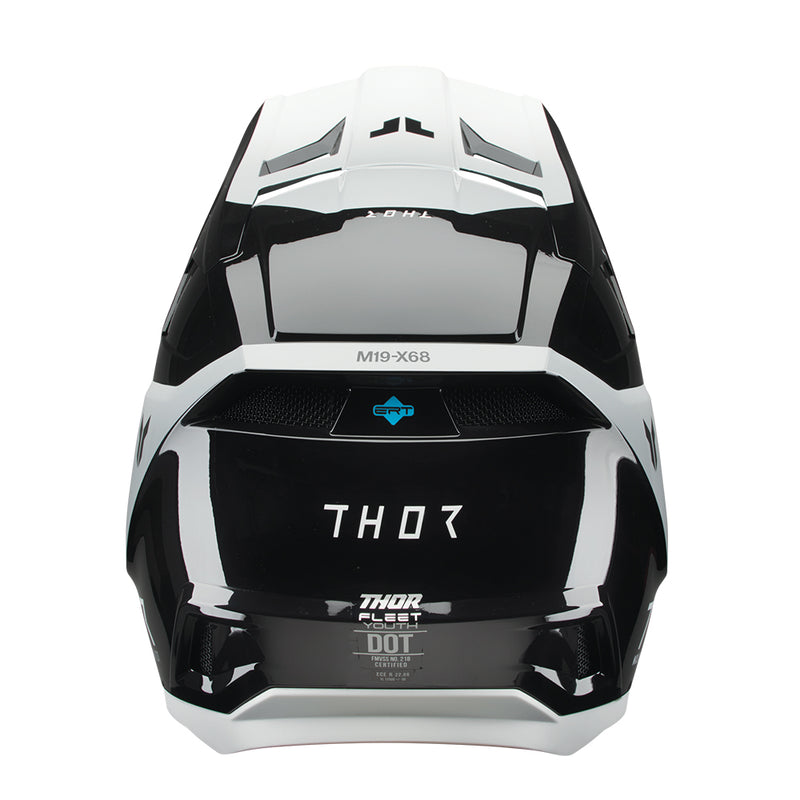 Load image into Gallery viewer, THOR HELMET FLEET STORM BLACK/WHITE YOUTH
