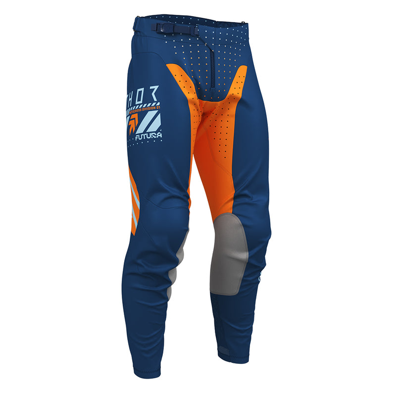 Load image into Gallery viewer, THOR MX PANT LAUNCHMODE FUTURA NAVY/ORANGE
