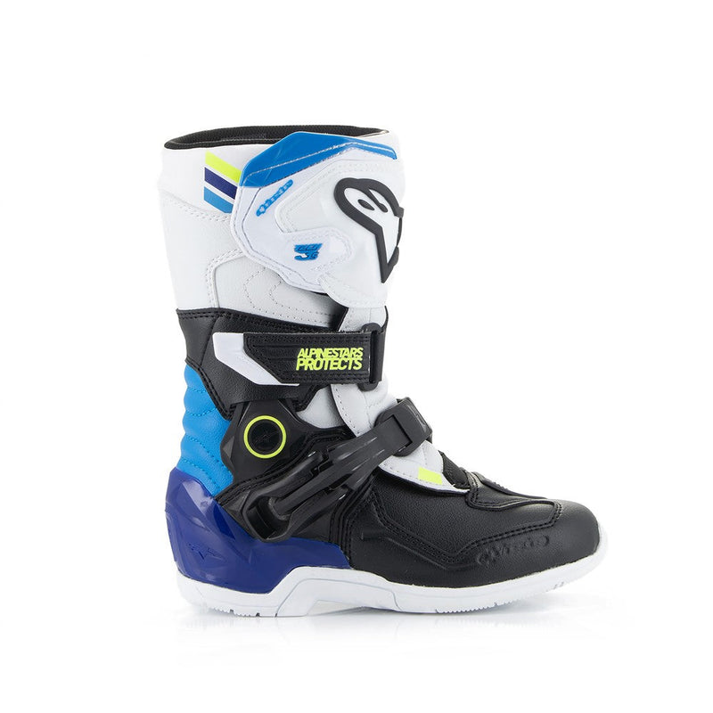 Load image into Gallery viewer, Alpinestars Tech-3S Kids MX Boots White/Black/Enamel Blue
