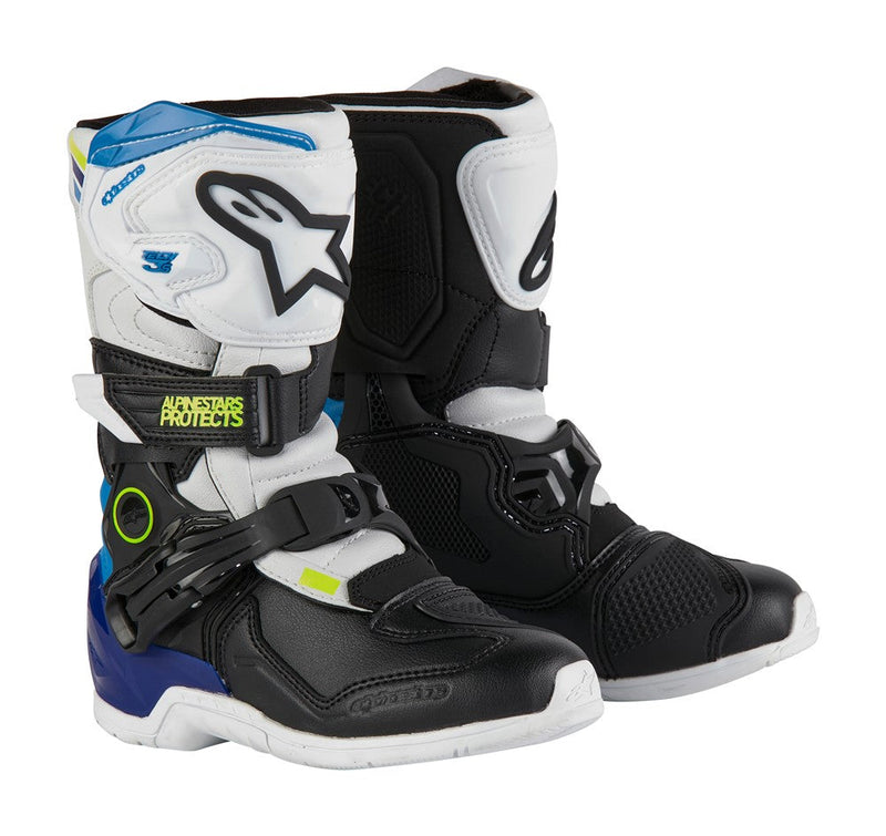 Load image into Gallery viewer, Alpinestars Tech-3S Kids MX Boots White/Black/Enamel Blue

