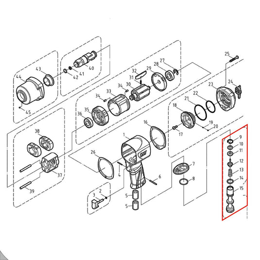 M7 AIR IMPACT WRENCH THROTTLE VALVE ASSEMBLY