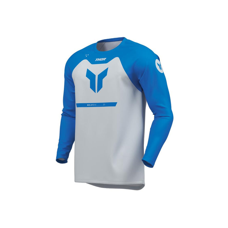 Load image into Gallery viewer, THOR MX JERSEY YOUTH RIDEMODE MENACE BLUE
