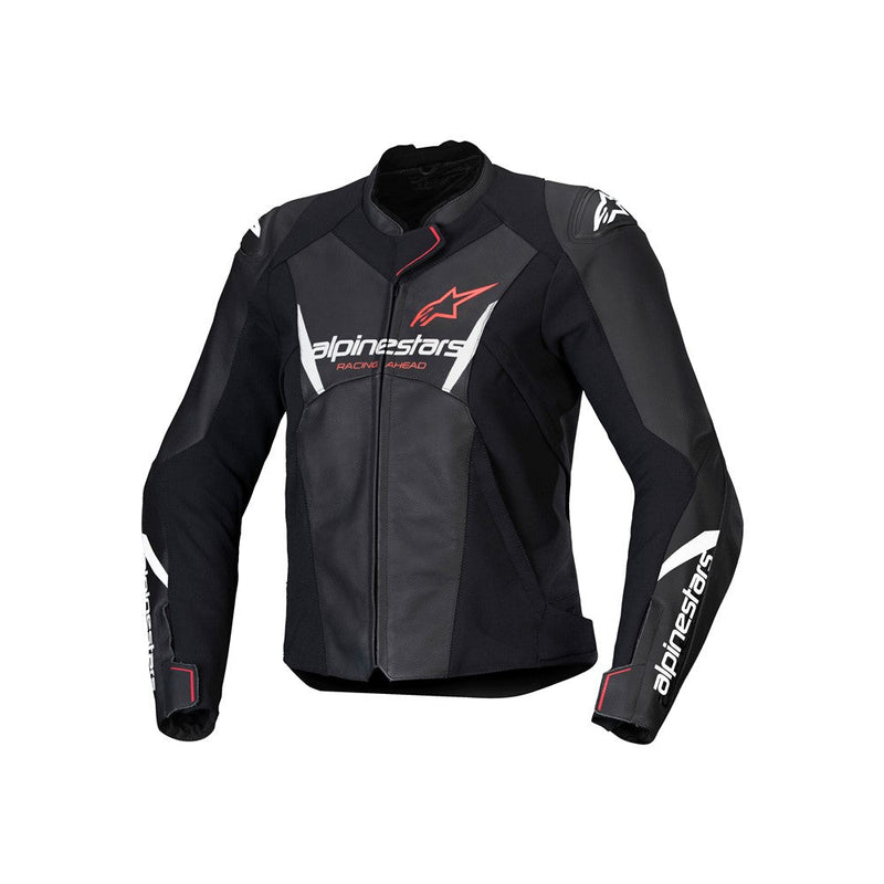 Load image into Gallery viewer, Alpinestars Stella Faster v3 Leather Jacket Black/White/Fluoro Coral
