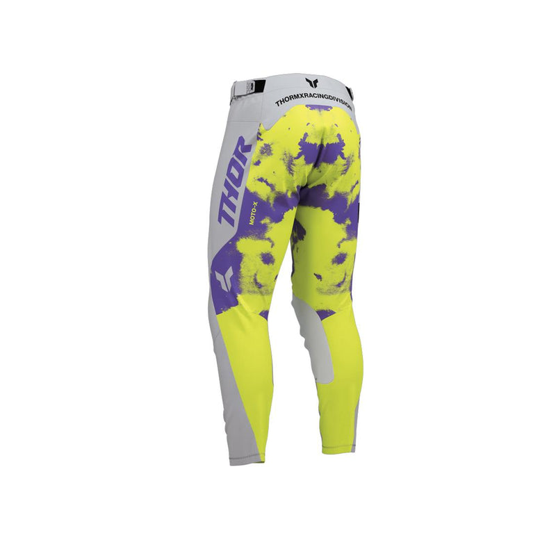 Load image into Gallery viewer, THOR MX PANT YOUTH LAUNCHMOD BLEACH GRAY/ACID
