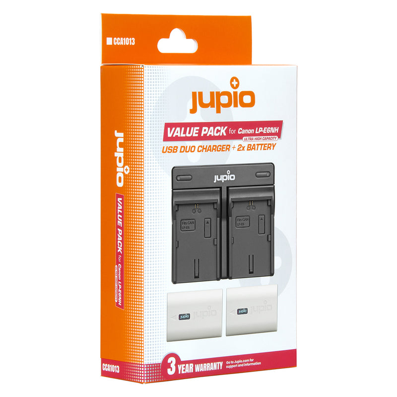 Load image into Gallery viewer, JUPIO BATTERY CHARGER KIT DUAL 2X LP-E6NH 2130MAH FOR CANON DIGITAL CAMERAS
