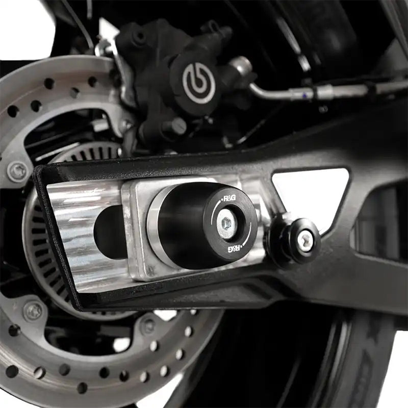 Load image into Gallery viewer, APEX Swingarm Protectors Black (BMW S1000RR 25-) R&amp;G
