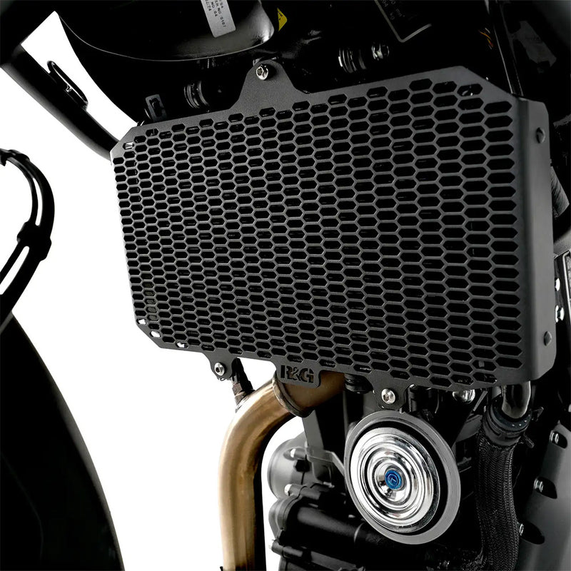 Load image into Gallery viewer, Black Royal Enfield Himalayan 450 Pro Radiator Guard R&amp;G
