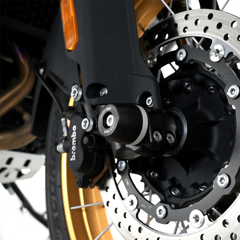 Load image into Gallery viewer, APEX Fork Protectors Black (BMW F900GS 24-) R&amp;G
