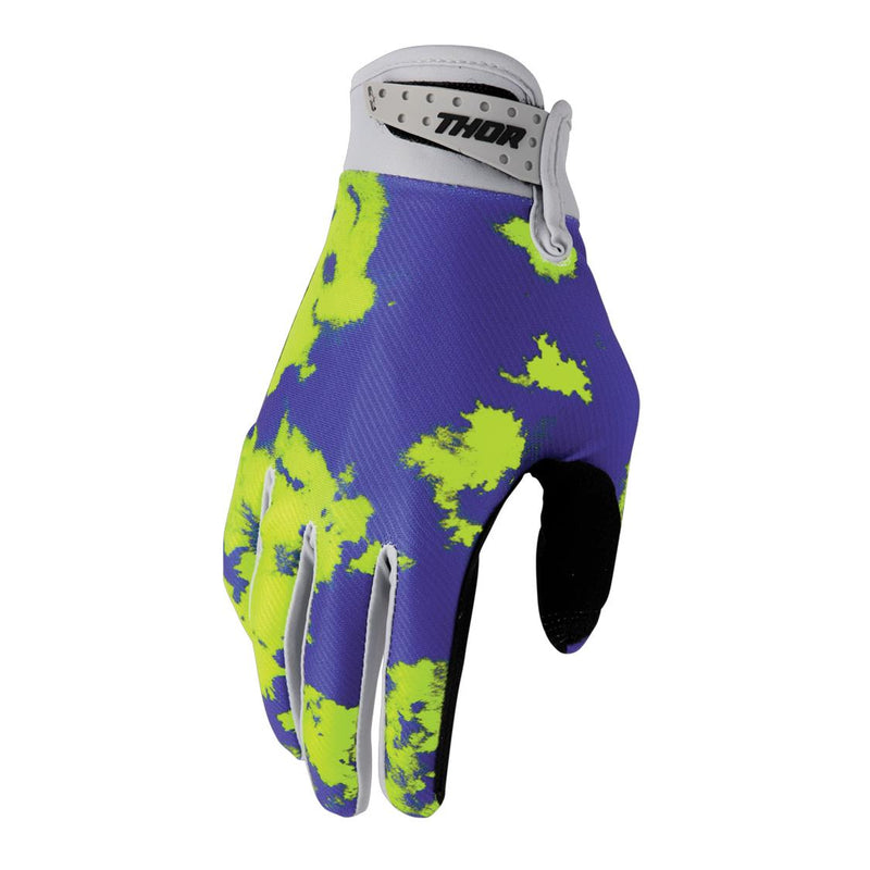 Load image into Gallery viewer, THOR GLOVE YOUTH LAUNCHMODE BLEACH GRAY/ACID
