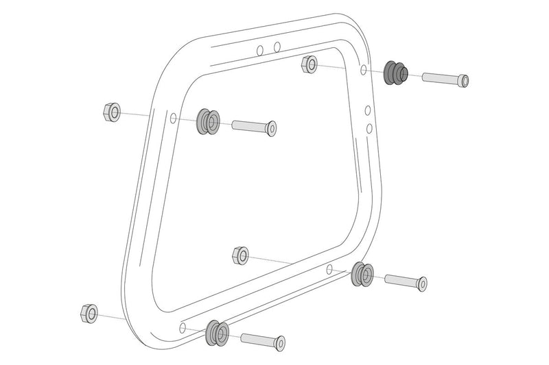 Load image into Gallery viewer, SIDE CARRIER ADAPTER KIT SW MOTECH FOR AERO ABS ATTACHABLE TO EVO SIDE CARRIERS
