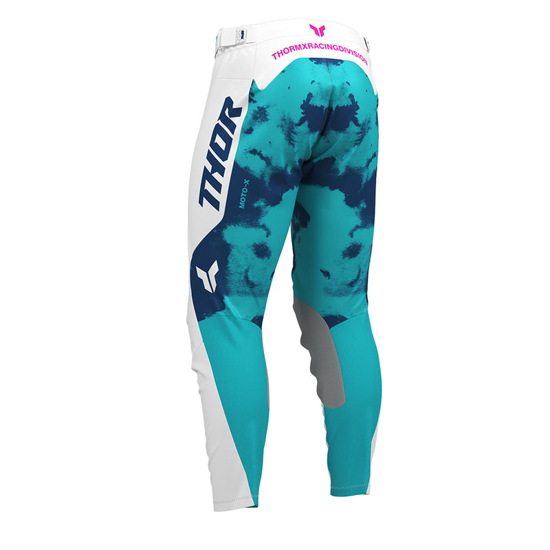 Load image into Gallery viewer, THOR MX PANT LAUNCHMODE FUTURA WHITE/AQUA

