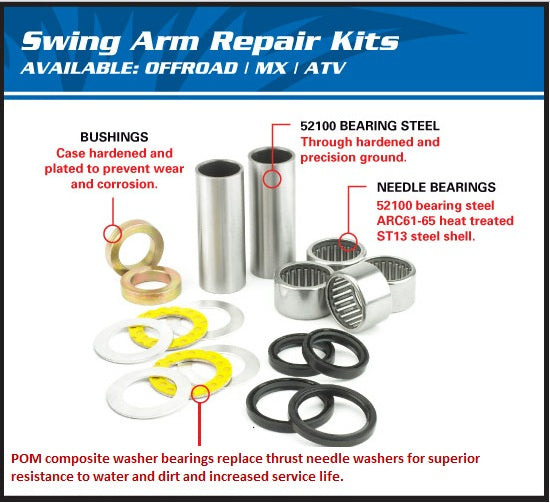 Load image into Gallery viewer, ALL BALLS SWINGARM BEARING KIT YAMAHA WR250F WR400F WR426F YZ125 YZ250 YZ250F YZ400F YZ426F
