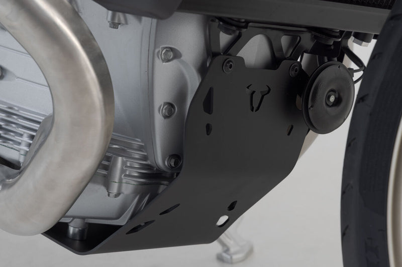 Load image into Gallery viewer, BASH PLATE SW MOTECH BLACK MOTO-GUZZI V100 MANDELLO 22-ON
