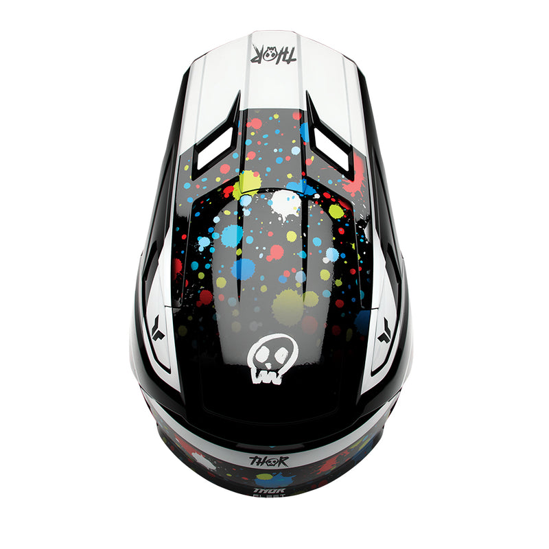 Load image into Gallery viewer, THOR HELMET FLEET SPLAT BLACK YOUTH
