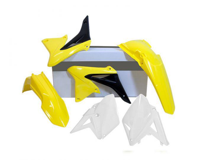 Load image into Gallery viewer, PLASTICS KIT RTECH 4 PIECE OEM COLOURS SUZUKI RMX450 10-19
