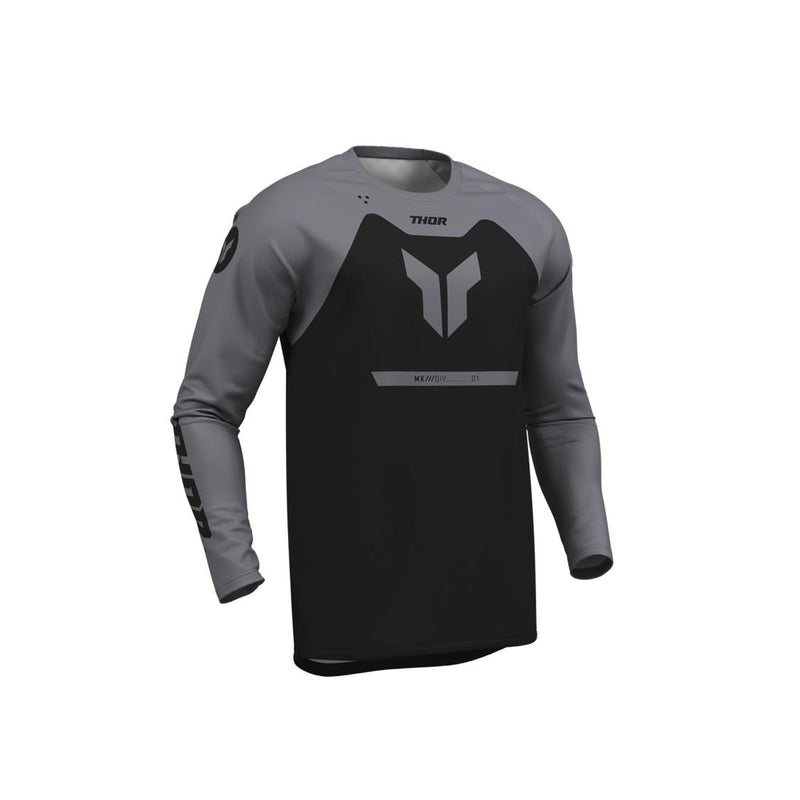 Load image into Gallery viewer, THOR MX JERSEY YOUTH RIDEMODE MENACE BLACK
