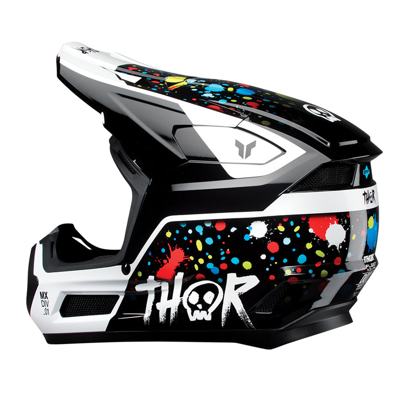 Load image into Gallery viewer, THOR HELMET FLEET SPLAT BLACK YOUTH
