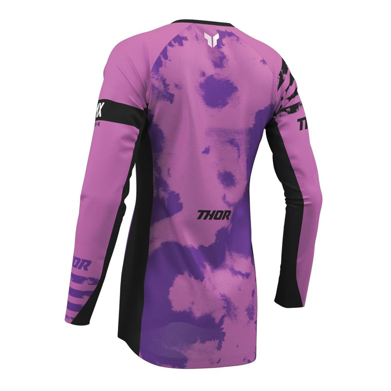 Load image into Gallery viewer, THOR JERSEY WOMEN LAUNCHMODE BLEACH BLK/ORG
