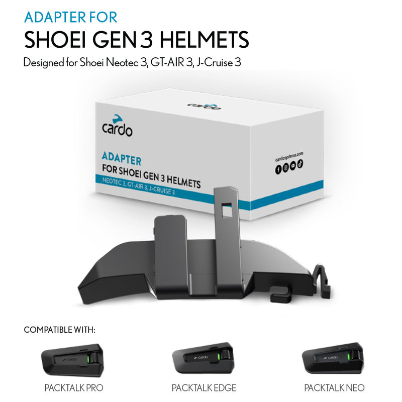 Load image into Gallery viewer, Cardo Adapter for Shoei Gen 3 Helmets: Neotec 3, GT-Air 3, J-Cruise 3

