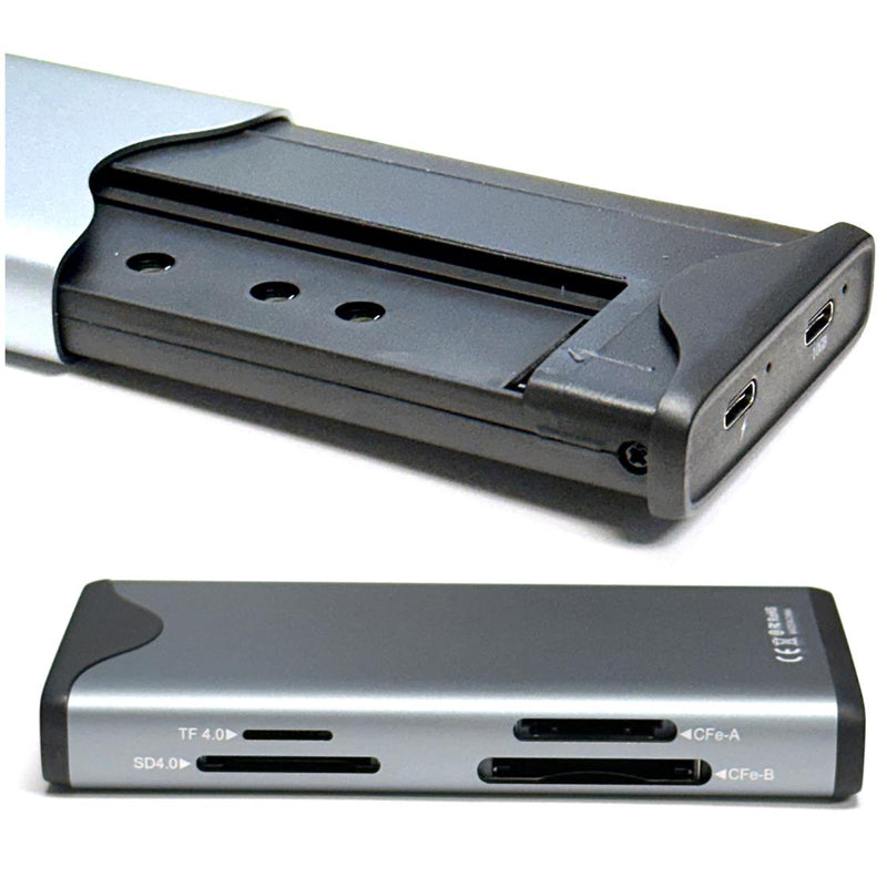 Load image into Gallery viewer, CFX-B / CFX-A / SDXC / MICRO SDXC MULTI CARD READER WITH M.2 SSD SLOT
