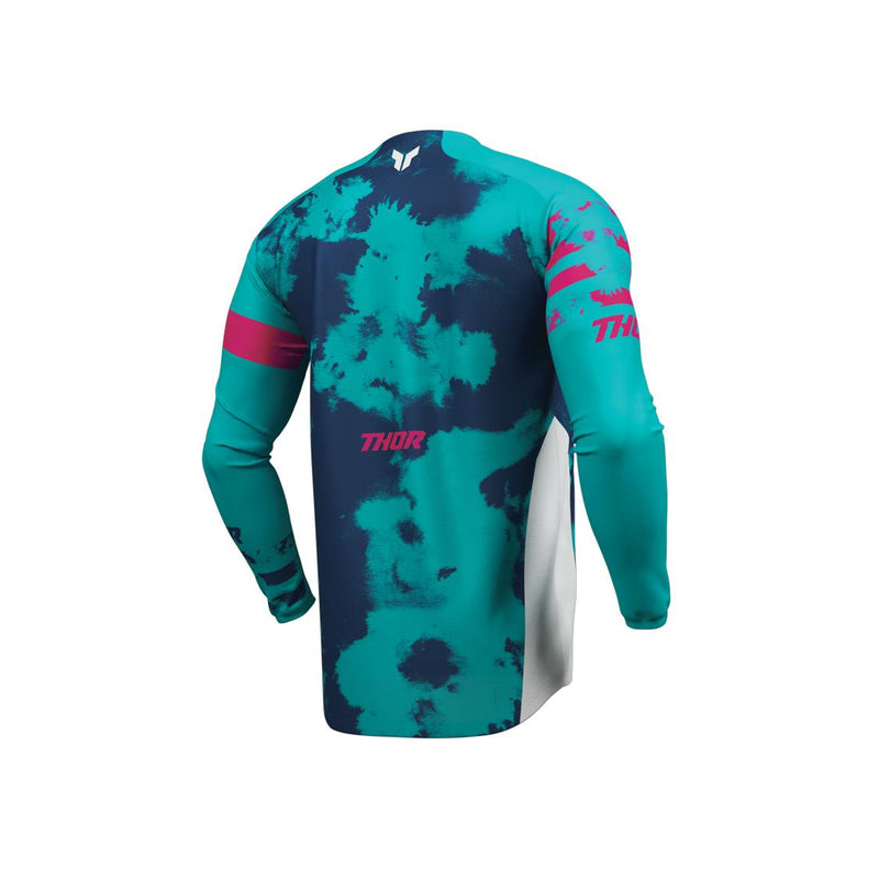 Load image into Gallery viewer, THOR MX YOUTH LAUNCHMODE BLEACH WHITE/AQUA
