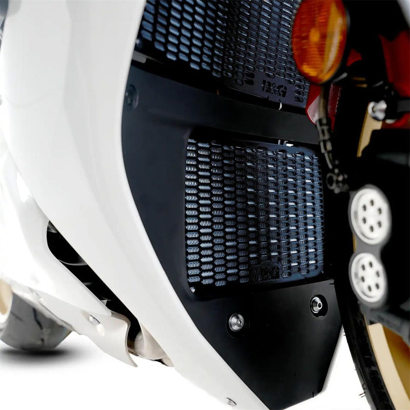 Load image into Gallery viewer, Oil Cooler Guard Yamaha Textured Matt Black R&amp;G
