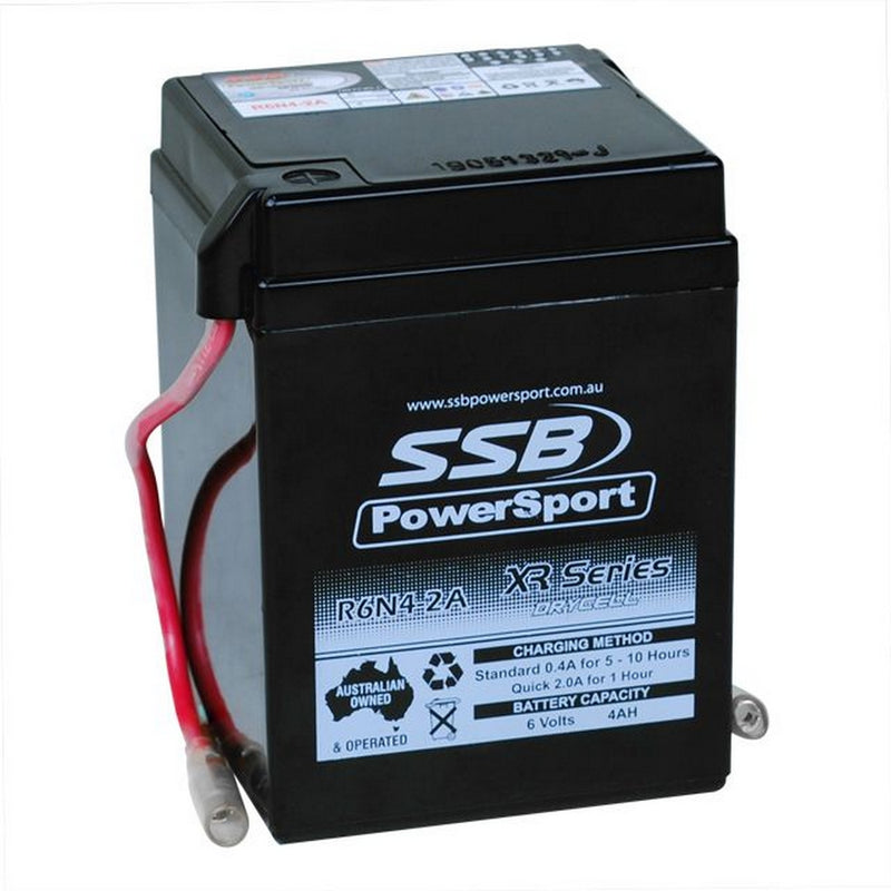 Load image into Gallery viewer, MOTORCYCLE AND POWERSPORTS BATTERY (Y6N4-2A) AGM 6V 4AH BY SSB HIGH PERFORMANCE
