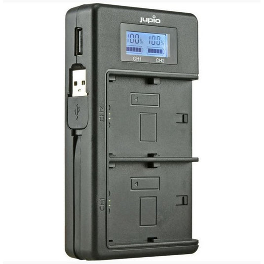 JUPIO USB DEDICATED DUO CHARGER WITH LCD FOR CANON LP-E12 BATTERIES