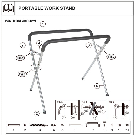 EDS AUTO PORTABLE WORK STAND SPARE FOAM PAD SINGLE