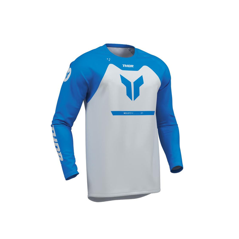 Load image into Gallery viewer, THOR MX JERSEY YOUTH RIDEMODE MENACE BLUE

