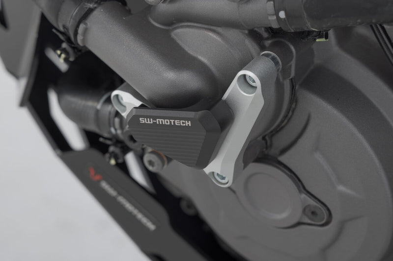 Load image into Gallery viewer, SW MOTECH WATER PUMP PROTECTION SILVER/BLACK DUCATI X DIAVEL HYPERMOTARD MONSTER MULTISTRADA
