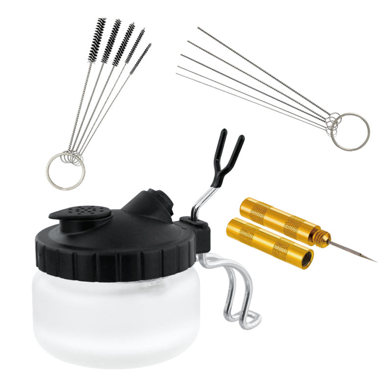 Load image into Gallery viewer, FORMULA AIRBRUSH CLEANING SET WITH SPRAY OUT POT AND BRUSHES
