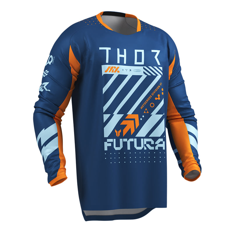 Load image into Gallery viewer, THOR MX JERSEY LAUNCHMODE FUTURA NAVY/ORANGE
