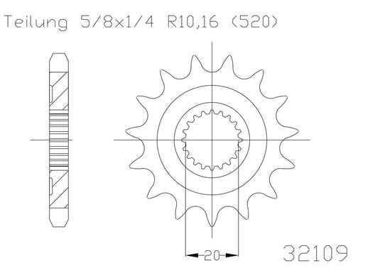 SPROCKET FRONT MOTO MASTER STEEL 12T GAS GAS YAMAHA