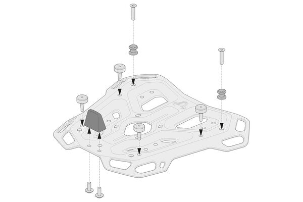 Load image into Gallery viewer, SW MOTECH ADVENTURE RACK ADAPTER KIT FOR TOP CASE GIVI MONOKEY
