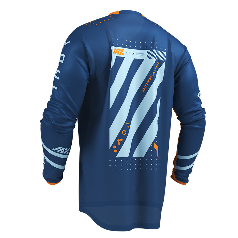 Load image into Gallery viewer, THOR MX JERSEY LAUNCHMODE FUTURA NAVY/ORANGE

