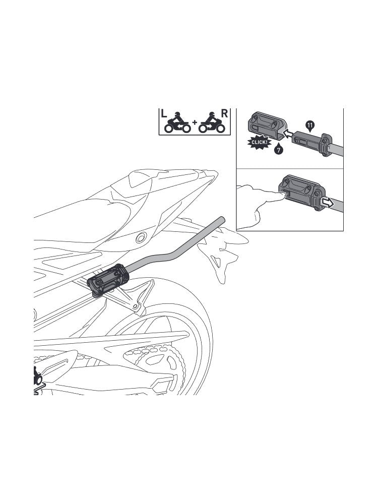 Load image into Gallery viewer, PANNIER SUPPORT ARMS SW MOTECH BLAZE TRIUMPH STREET TRIPLE 765 STREET TRIPLE 765R
