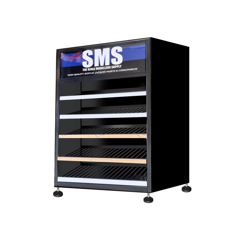 Load image into Gallery viewer, 5 TIER PAINT RACK W/SIGNAGE SMALL STAND SCALE MODELLERS SUPPLY
